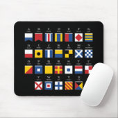 Nautische Flaggen Alphabet Mousepad (Mit Mouse)