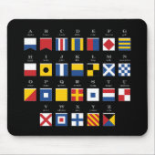 Nautische Flaggen Alphabet Mousepad (Vorne)