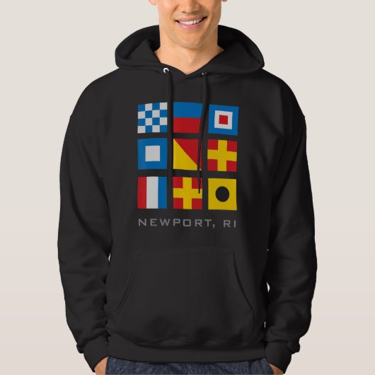 Nautische Flaggen der Insel Newport Ri Rhode Hoodie (Vorderseite)