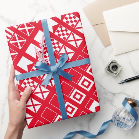 Nautische Flaggen für Farbverpackungspapier Geschenkpapier (Schenken)