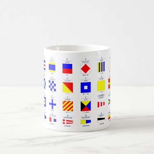 Nautische Flaggen Kaffeetasse (Mittel)