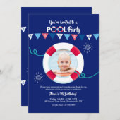 Nautische Flaggen mit dem Foto zur Erhaltung des L Einladung (Vorne/Hinten)