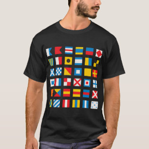 Nautische Flaggen mit US-Nummern und NATO-Phonetic T-Shirt