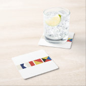 Nautische Flaggen Rechteckiger Pappuntersetzer (Vor Ort)