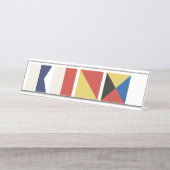 Nautische Flaggen Schreibtischnamensplakette (Vorderseite )