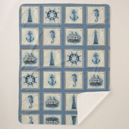 Nautische Fliesen | Blue Lighthouse Anchor Ship Wh Sherpadecke