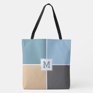 Nautische Fliesen für kundenspezifische Monogramm- Tasche