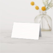 Nautische florale Streifen Hochzeit Platzkarte (Rückseite)