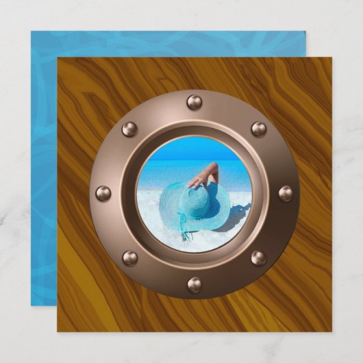 Nautische Geburtstagspartei Foto Einladung (Vorne/Hinten)