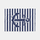 Nautische Geschenke Fleece Blanket mit Anker (Vorderseite (Horizontal))