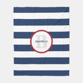Nautische gestreifte Decke - personalisiert