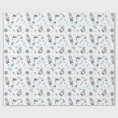 Nautische Gnome! Geschenkpapier (Flach)