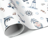 Nautische Gnome! Geschenkpapier (Rolleneckpunkt)