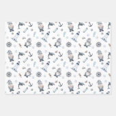 Nautische Gnome! Geschenkpapier Set (Vorderseite)