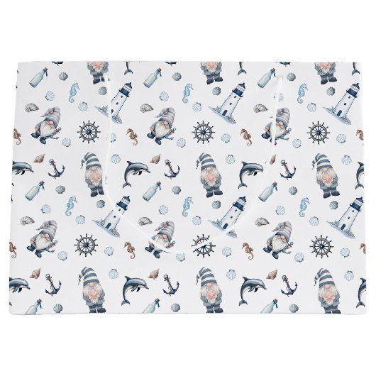 Nautische Gnome! Große Geschenktüte (Vorderseite)