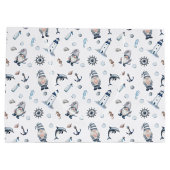 Nautische Gnome! Große Geschenktüte (Rückseite)