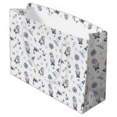 Nautische Gnome! Große Geschenktüte (Rückseite Schrägansicht)