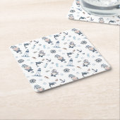 Nautische Gnome! Rechteckiger Pappuntersetzer (angewinkelt)