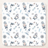 Nautische Gnome! Rechteckiger Pappuntersetzer (Vorderseite)