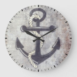 Nautische Graubündel Rustikale Uhr