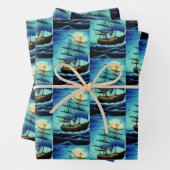 Nautische Großschiffe Geschenkpapier Set (Beispiel)