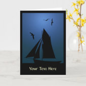 Nautische Grußkarte für Sailboat Karte (Gelbe Blume)