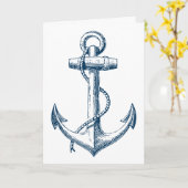 Nautische Grußkarten-Geschenk Navy Blue White Karte (Gelbe Blume)