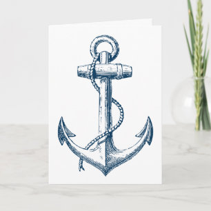 Nautische Grußkarten-Geschenk Navy Blue White Karte