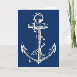 Nautische Grußkarten-Geschenk Navy Blue White Karte