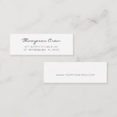 Nautische handgeschriebene Crew für Segeln Mini Visitenkarte (Vorne/Hinten)