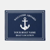Nautische Herzwillkommen an Bord des Herzkranzhack Fußmatte (Vorderseite)
