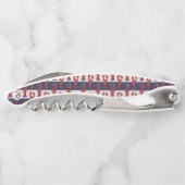 Nautische Hindernisse auf Navy Blue und Gray Strip Kellnermesser (Rückseite)