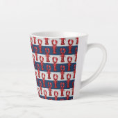 Nautische Hindernisse auf Navy Blue und Gray Strip Milchtasse (Rechts)