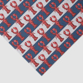 Nautische Hindernisse auf Navy Blue und Gray Strip Seidenpapier (Ausschnitt)