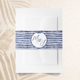 Nautische Hochzeit an der Küste Einladungsbanderole