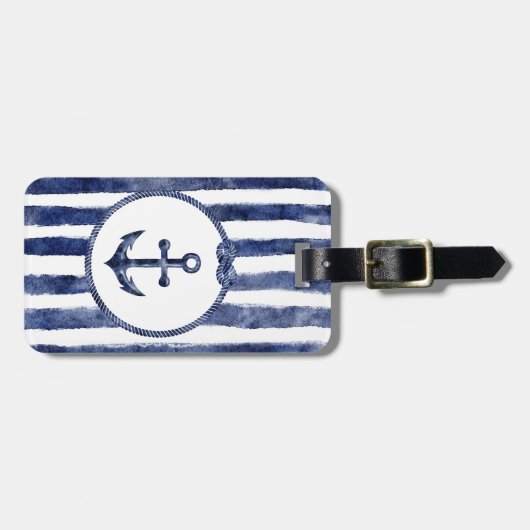 Nautische Hochzeit an der Küste Gepäckanhänger (Vorderseite horizontal)