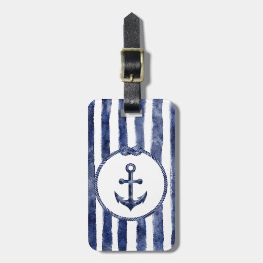 Nautische Hochzeit an der Küste Gepäckanhänger (Vorderseite vertikal)