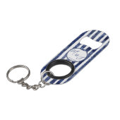 Nautische Hochzeit an der Küste Mini Flaschenöffner (Vorderseite Schrägansicht)