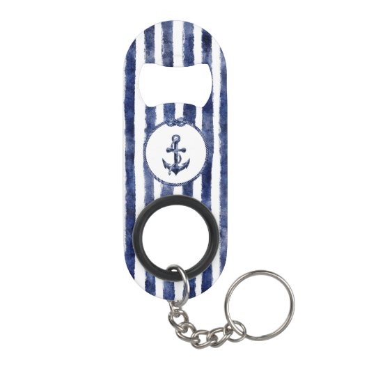 Nautische Hochzeit an der Küste Mini Flaschenöffner (Rückseite)