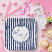 Nautische Hochzeit an der Küste Pappteller (Party)