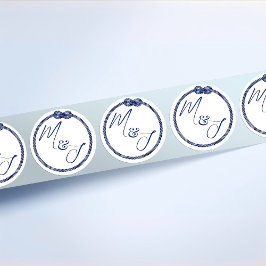 Nautische Hochzeit an der Küste Runder Aufkleber