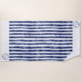 Nautische Hochzeit an der Küste Strandtuch