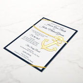 Nautische Hochzeit Folieneinladung (Gedreht)