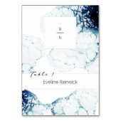 Nautische Hochzeit in Urlaubsort Folbare Platzkart Tischnummer (Vorderseite)