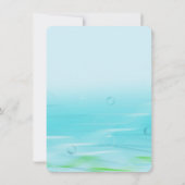 Nautische Hochzeit mit Starfish und Blasen Einladung (Rückseite)