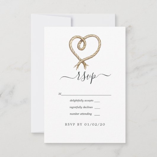 Nautische Hochzeit RSVP Karte (Vorderseite)