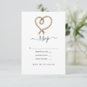 Nautische Hochzeit RSVP Karte (Stehend Vorderseite)
