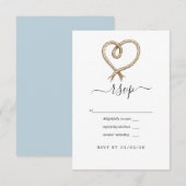Nautische Hochzeit RSVP Karte (Vorne/Hinten)
