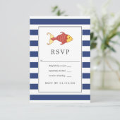 Nautische Hochzeit RSVP Karte (Stehend Vorderseite)