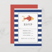 Nautische Hochzeit RSVP Karte (Vorne/Hinten)
